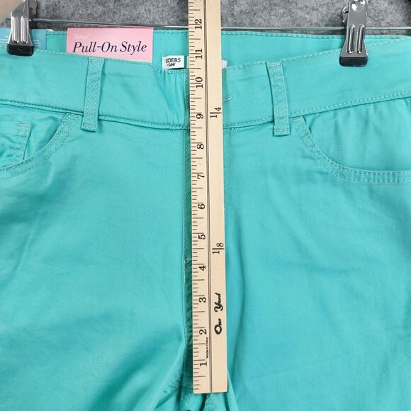 Lee Rider Capri Sz 12M Mid Rise Sea Green Slimming Pull On Casual Cottagecore - Picture 6 of 9